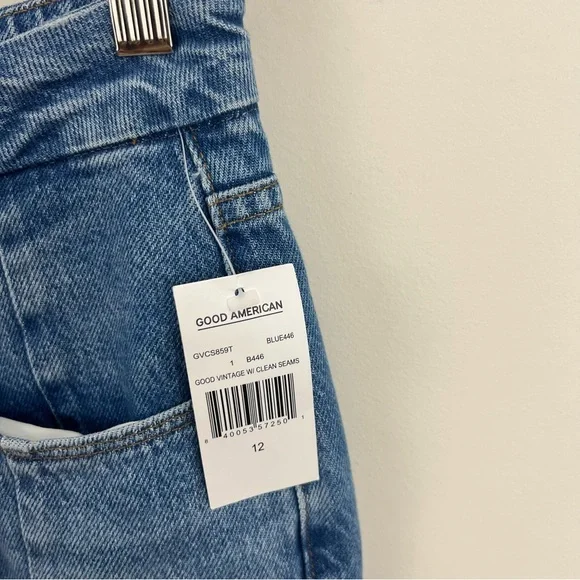 Good American Good Vintage Clean Seams High Rise Straight Leg Jeans 12/31 NWT - Picture 14 of 14